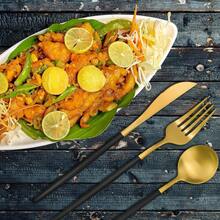 150/75/50/30/10/1 套装金色餐具，包含刀、叉、勺，适用于蛋糕、甜点、沙拉、汉堡、三明治、寿司等，非常适合派对和日常使用，也适用于酒店、餐厅、婚礼、户外活动、生日派对、返校季、节日聚会、感恩节、情人节、厨房装饰、新年派对等各种场合。 - - - 查看 4