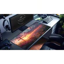 Sunset Cross Desk Mat: Religious Christian Mouse Pad - Size - View 1