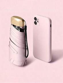 迷你五折金色手柄便携遮阳伞,超轻可折叠女士阳伞,防紫外线,紧凑折叠设计,铝合金伞杆 - 优雅纤细,防风轻便,户外迷你便携遮阳伞,适合通勤、旅行、上学、户外活动、日常使用,女士雨伞,旅行必备,妇女节礼物,旅行必备,婚礼回礼,Y2K风格,卧室装饰,汽车配件,厨房装饰,可爱小物,母亲节礼物,卧室装饰,花园装饰,厨房装饰,夏季,海滩装饰,旅行必备,房间装饰,软萌可爱,毕业季礼物 - 彩色 - 查看 10