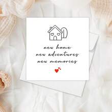 乔迁新居礼物、乔迁贺卡、开启新冒险、创造新回忆贺卡、乔迁新居贺卡、祝贺乔迁礼物 - 彩色 - 查看 8