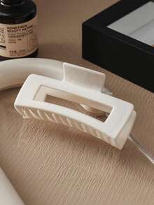 Bộ 4 kẹp tóc/1 kẹp tóc vuông bằng silicon mềm dành cho nữ, kích thước 10.4cm/4.09 inch, màu đen/trắng/nâu/kaki, chất liệu nhựa nhẹ, thời trang, đa năng, kiểu dáng tối giản thanh lịch, màu trơn, phù hợp cho sử dụng hàng ngày, thường ngày, dự tiệc, đi làm, du lịch, buộc tóc đuôi ngựa, búi tóc, rửa mặt/tóc, trang điểm, phụ kiện trang phục. Kẹp tóc nữ thanh lịch, phụ kiện tóc thời trang. - Nhiều màu - Xem 6