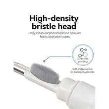 1-2-3 Multi-Functional Cleaning Pen With Soft Brush And Flocked Sponge, Suitable For Bluetooth Earphone Case Cleaning Tool - Multicolor - View 7