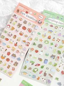 1 pezzo Adesivo in carta sintetica, Adesivo per naso di animale carino, Stile coreano, Adatto per regali, ufficio, casa, etichettatura, aule, giocattoli, diari degli studenti, materiali per decorazione vintage creativa fai-da-te - Multicolore - Visualizzare 4