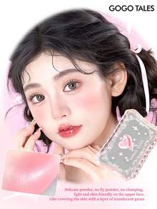 GOGO TALES Cute Pink Ballet Blush Palette, Low Saturation Blush & Contour Shades, Matte Finish, Portable Blush, Suitable For Students, Daily Dates And Office Workers GOGOTALES - #04  Rose - View 5