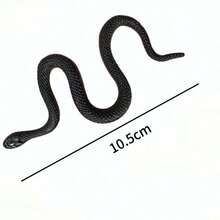 Realistic Rubber Snake Prank Set With Ruler, String And Clips - Lifelike Fake Snake Toy For Pranks, Halloween Party Favors And Outdoor Jokes - Multicolor - View 10