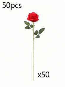 20/10/6/1pc, Artificial Rose Flowers, Faux Rose Flowers, Wedding Decoration, Bridal Bouquet, Suitable For Room Bedroom, Office Desk, Living Room, Wall, Kitchen, Birthday Gift, Wedding Decoration, Table Centerpiece, Outdoor Garden Decoration, Valentine's Day Home Decor - Red - View 12