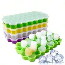 1/4/6pcs Ice Cube Honeycomb Mold, 37-Cavity Ice Cube Tray, Multifunctional Household Chocolate Mold With Removable Lid, Stackable Ice Tray With Cover, For Freezer, Cocktail, Whiskey, Kitchen Gadget, Apartment Essential - Multicolor - View 5