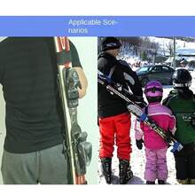 1 pieza Este correa ajustable de doble longitud asegura firmemente los esquís juntos para un transporte fácil, mientras que el sistema integrado de soporte para el hombro y gancho le permite transportar cómodamente los bastones de esquí sobre su hombro. - Multicolor - Ver 7