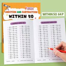 1PC Children's Math Workbook Covering Addition Exercises Within The Range Of 10-100, Interactive Educational Supplies, A Fun Addition And Subtraction Introductory Training Series Designed To Promote Early Addition Practice For Children And Enhance Their Mental Arithmetic Skills. - Multicolor - View 12
