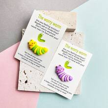 5 Sets Exquisite English Encouragement Pocket Hug Card Holiday Anxiety Relief Blessing Card Small Postcard Greeting Card - Pink - View 3