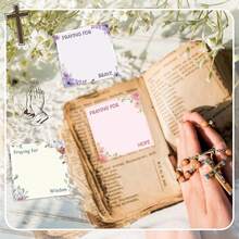 24 Packs Prayer Sticky Notes Floral Pocket Prayer Board Supplies Chris 1tian Bible Verse Notepad Aesthetic Inspirational Notepads Bulk Mini Memo Notebook For Message Reminder Gifts Diary Lists - Hồng và Trắng - Xem 7