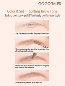 GOGO TALES 自然塑形染眉胶，持久定型眉膏，防水防汗，打造自然眉妆，适合新手，GOGOTALES - G03# Light Tea Chestnut - 查看 8