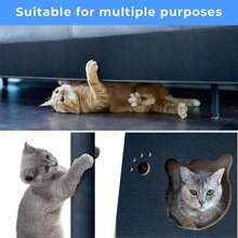 Cat Scratch Furniture Protector Couch Protector From Cat Claws Self-Adhesive Carpet Remnants Scratching Mat Trimmable DIY Climbing Covering Posts 78.7" X 15.8" Blue Grey - MàuB - Xem 4