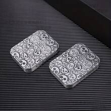 Metal Fidget Gadgets - Metal Poker Push Card Fidget Slider Stress Relief Device, EDC Toy For Adults, Haptic Coin, Gifts For Office Desk Toys - 顱骨 - 查看 7