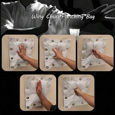 One-Piece Wing Chun Martial Arts Wall Hanging Bag | Heavy-Duty Martial Arts Training Bag With Sturdy Base And Hanging Rings, Durable Boxing And Kicking Bag, Punching Target/Boxing Wall Target/Hand Target Iron Palm Bag