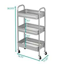 Carrito de 3 Niveles Plateado 1 - plateado - Ver 4