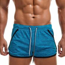 Mens Short Swim Trunks Quick Dry Beach Board Shorts 80s 90s Summer Vintage Swimwear With Swimming SuitsA Valentine's Day AB4D - Màu xanh lam - Xem 1