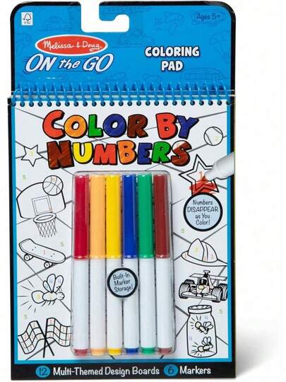 EstiloEstiloMelissa & Doug On The Go Color By Numbers - Tablas De DiseñO Infantil: Tiempo De Juego, ConstruccióN, Deportes Y Mucho MáSVersióN MejoradaVersióN Mejorada