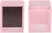 Zeyce Magnetic Pencil Holder - Extra Strong Magnets Mesh Marker Holder Perfect For Whiteboard, Refrigerator And Locker Accessories (1 Baskets, Blush) - ColorB - 查看 4