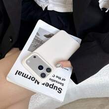 白色软硅胶皮革纹理手机壳,兼容 17 Pro Max/17 Pro/17/16 Pro Max/16/16 Pro/16 Plus/16E/15/15 Plus/15 Pro/15 Pro Max/13/14 Pro Max/13 Pro/13 Pro Max/14 Pro/14 Pro Max/14 Plus,简约设计 - 白色-皮紋 - 查看 8