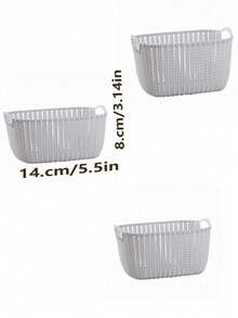 2 PIEZAS/3 PIEZAS/Estilo Ins Cesta de almacenamiento a prueba de viento 3 Piezas Organizador multifuncional resistente a la humedad para categorizar cosméticos, bocadillos y artículos varios Caja de almacenamiento estilo nórdico adecuada para dormitorio y sala de estar Cesta organizadora esencial para el hogar Compatible con 11 fiestas importantes Opción de regalo perfecta