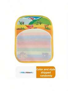 神奇水彩画垫和笔套装，超大可重复使用水彩涂鸦垫，有助于颜色识别，适用于办公室、学校、绘画、学生、马克笔、文具、男孩、女孩、学习用品、女孩玩具、男孩美术套装，拓展思维，激发动手创造力，复活节、生日礼物、返校礼物