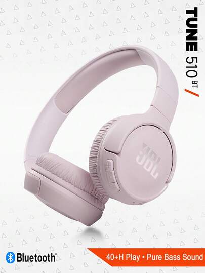 JBL Auriculares inalámbricos Bluetooth Tune 510BT con diadema, de hasta 40 horas de batería, ligeros, conexión multipunto, micrófono para llamadas, plegables, cómodos, compatibles con Android e iOS