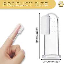 5pcs Silicone Pet Finger Toothbrush, Suitable For Dogs, Cats And Amphibians - Soft Bristle Toothbrush, No Charging Required, Effectively Removes Tartar And Plaque - Multicolor - View 2