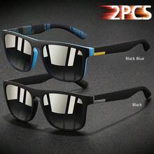 WSZ 2pcs Retro Striped Unisex Sports Glasses, Classic Outdoor Cycling Fishing Driving Beach Glasses, Suitable For Men And Women In Summer - 2PCSF733 - View 19