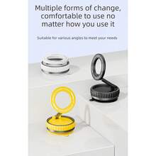 QY65 Can Be Adsorbed Anywhere. The Magnetic Car Phone Holder Uses Vacuum Adsorption, Making Navigation Convenient. The Suction Cup Type Is Foldable, Compact And Easy To Carry. It Can Be Picked Up And Placed With One Hand, And The Adsorption Is Precise. - Yellow - View 9