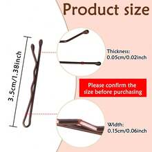 220 Brown Mini Wavy Bobby Pins 1 38 Inch With Storage Box For Updos - Màu nâu, 1,38 inch - Xem 2