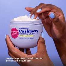 Eos Cashmere Whipped Oil Body Butter, Vanilla Cashmere, 72 Hour Weightless Moisture For Dry Skin, Rich Formula And Deep Hydration, Body Care, 10 Oz - White - 查看 3