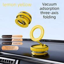 QY65 Can Be Adsorbed Anywhere. The Magnetic Car Phone Holder Uses Vacuum Adsorption, Making Navigation Convenient. The Suction Cup Type Is Foldable, Compact And Easy To Carry. It Can Be Picked Up And Placed With One Hand, And The Adsorption Is Precise. - Yellow - View 12
