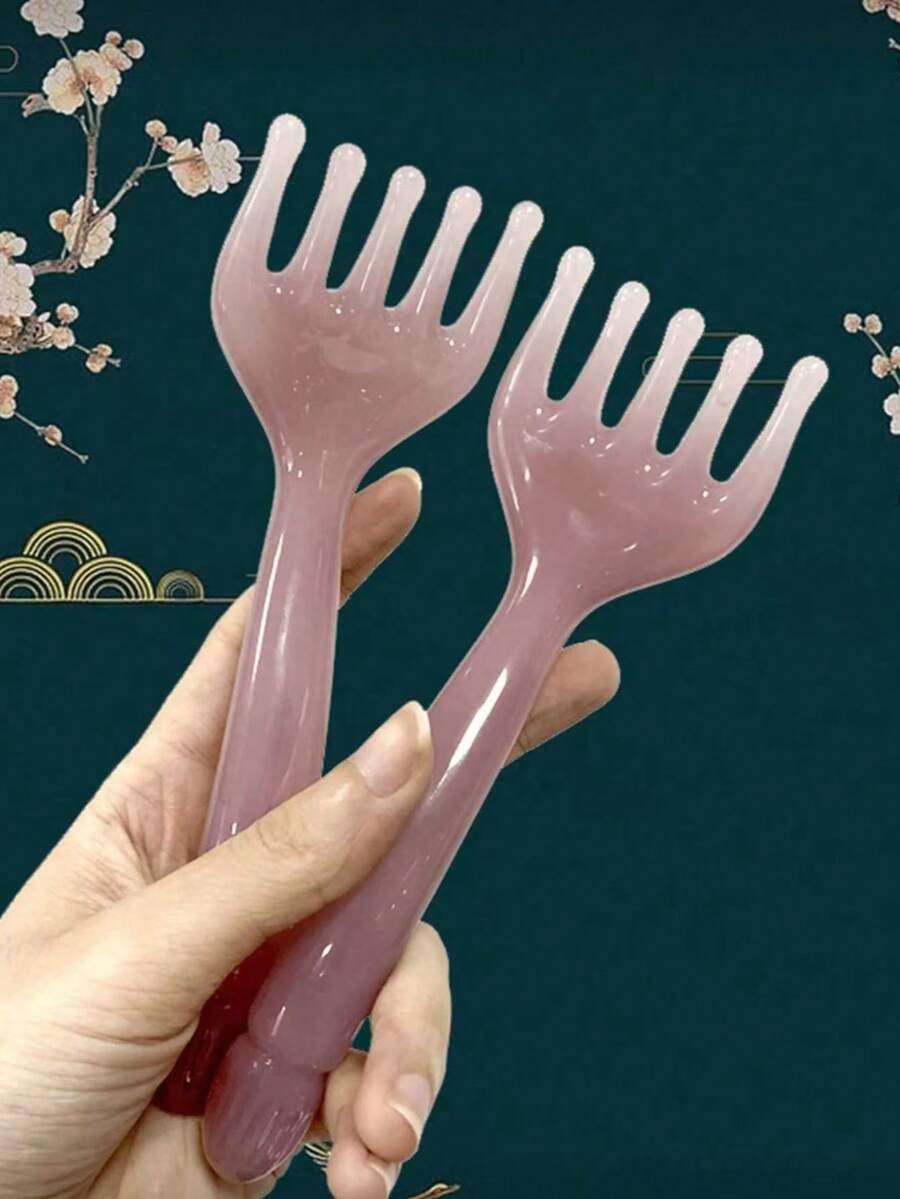 1个头皮按摩器，刮痧按摩工具，头部按摩器，便携式手持SPA头部按摩器，深度放松，返校用品，刮痧，淋巴引流，消除橘皮组织，背部按摩器，学校用品，旅行用品，旅行必备品，居家必备品，SPA，按摩工具，按摩，按摩器，SPA - 彩色 - 查看 1