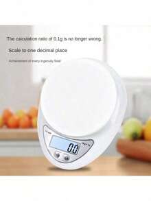 1pc 5kg/1g Digital Kitchen Scale With LED Display - Easy To Clean, Powered By AAA Batteries (Not Included), Kitchen Scale, Food Scale, Kitchen Weight Scale, Precise Kitchen Scale, Portable Digital Scale, Coffee Electronic Scale, Kitchen LED Electronic Scale, Baking Scale, Kitchen Accessories, Baking Tools, Kitchen Supplies Micro Food Electronic Scale Baking Food Scale - Multicolor - View 9