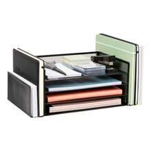 Mind Reader 4tside2-blk archivo de computadora bandeja de 4 niveles color negro - Negro - Ver 8