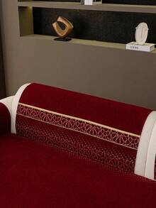 1件欧式高精度提花雪尼尔沙发垫/套，奢华欧式风格，高端品质，装饰沙发，保护沙发，宠物友好，时尚家居装饰，四季皆宜，适用于1-4人沙发，卧室、客厅、书房、办公室、汽车、户外、俱乐部、派对等场所。 - 酒紅色 - 查看 6