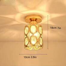 Creative Crystal Ceiling Light, Modern Minimalist Hallway, Corridor, Foyer, Balcony Small Flush Mount Light - Various - View 17