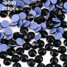 SS6 2mm-SS12 3mm，1440颗/包；SS16 4mm，720颗/包；SS20 4.8mm，360颗/包；SS30 6.4mm，288颗/包；圆形平底玻璃水晶水钻，多色水晶宝石，DMC热熔珠，适用于DIY美甲、服装、包包、鞋子、工艺品、闪亮美甲贴纸装饰