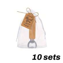 定制款 1/5/10 件装雕刻木质开瓶器 - 可个性化定制姓名/日期/标志，不锈钢头部，适合作为男女礼品、婚礼回礼、乔迁礼物、企业礼品 - 彩色 - 查看 12