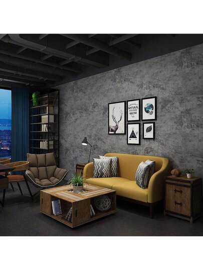 Cement Gray Pattern Self-Adhesive Wallpaper Waterproof Oil-Proof Removable Vinyl Contact Paper For Wall & Furniture Decor