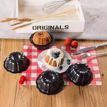 4 pulgadas Mini Calabaza, Mini Molde para Pastel, Molde para Pastel Pequeño Antiadherente, Herramienta de Horneado Circular, Mini Molde para Pastel. - Multicolor - Ver 12