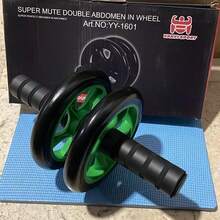 Rueda para Abdominales Doble con Base Antideslizante y Diseño Ergonómico - Negro - Ver 2