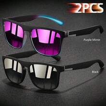 WSZ 2pcs Retro Striped Unisex Sports Glasses, Classic Outdoor Cycling Fishing Driving Beach Glasses, Suitable For Men And Women In Summer - 2PCSF733 - View 15