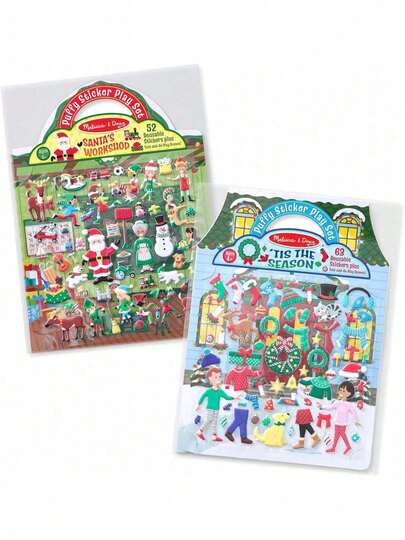 EstiloTendenciaMelissa & Doug - Paquete De Pegatinas Hinchadas - Taller De Papá Noel Y 'Tis The Season - Materiales Certificados FSCCalidad PremiumVersióN Mejorada