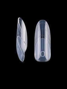 150Pcs Transparent Oval Nail Molds Artificial Full Cover Glossy Nail Form Extension Tool