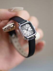 LIANDU LIANDU Đồng hồ nữ cổ điển, kiểu dáng doanh nhân, dây da PU, thích hợp đeo hàng ngày, làm quà sinh nhật, quà tựu trường, quà Lễ Tạ ơn, quà lãng mạn, món quà hoàn hảo. - màu đen - Xem 9