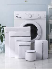 Saco de lavanderia com malha 1/3, saco protetor para máquina de lavar, zíper de alta qualidade, saco para viagens, saco para lavar roupas, adequado para lavar camisas, vestidos, meias, meias-calças, roupas íntimas, etc. - Saco de roupa suja (cinza) - Ver 2