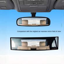 1pc Rear View Mirror, Universal 11.81 Inch Panoramic Convex Rearview Mirror, Interior Clip-On Wide Angle Rear View Mirror To Effectively Reduce Blind Spots - A - View 10