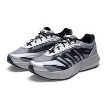 Adidas 男士跑步鞋，舒适休闲鞋，LIGHTBLAZE GLOW 日常缓震运动鞋 HQ7451 - 金屬銀/一號黑/淺灰 - 查看 3